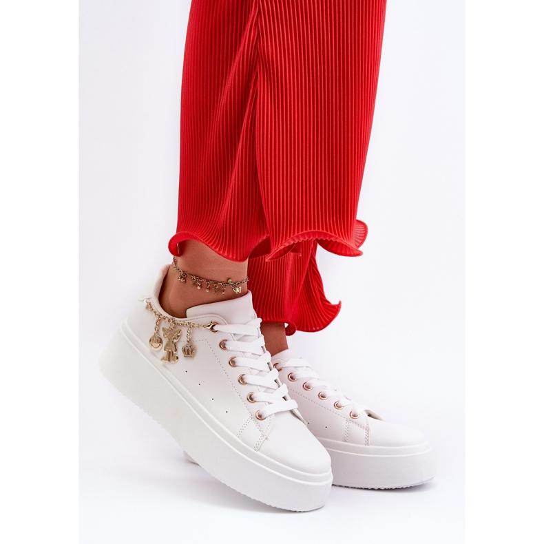 Zapatillas Mujer Plataforma Con Colgantes Blanco Tivissa 2