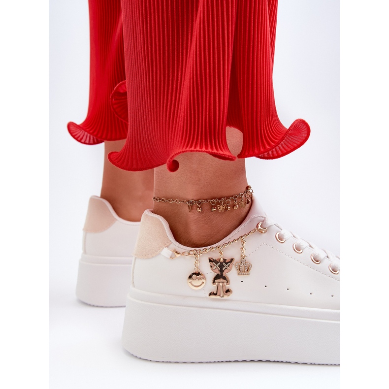 Zapatillas Mujer Plataforma Con Colgantes Blanco Tivissa 2