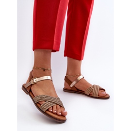 S.Barski MY923 Sandalias Planas Mujer, Marrón 3