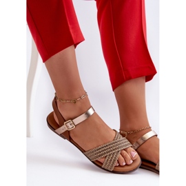 S.Barski MY923 Sandalias Planas Mujer, Marrón 8