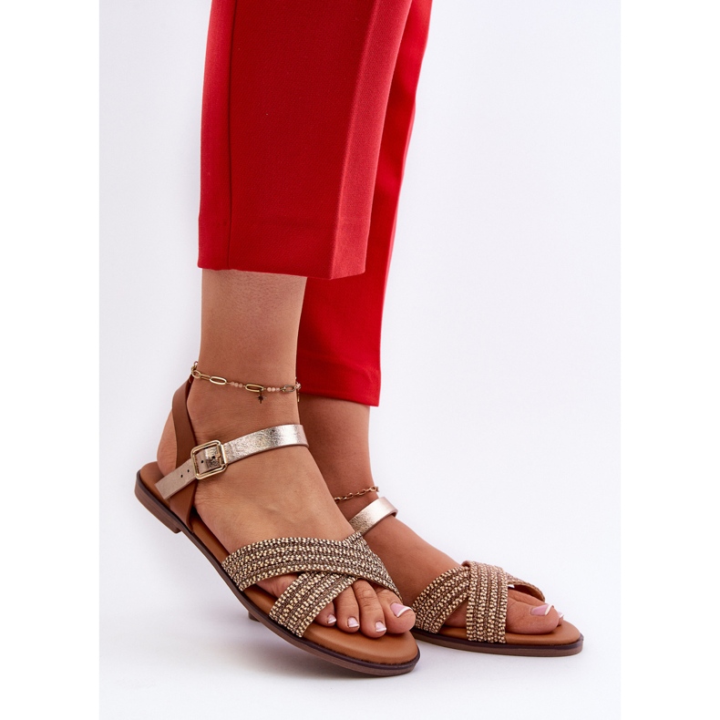 S.Barski MY923 Sandalias Planas Mujer, Marrón 2