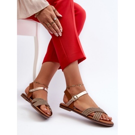 S.Barski MY923 Sandalias Planas Mujer, Marrón 7
