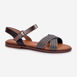 S.Barski MY923 Sandalias Planas Mujer Negro 1