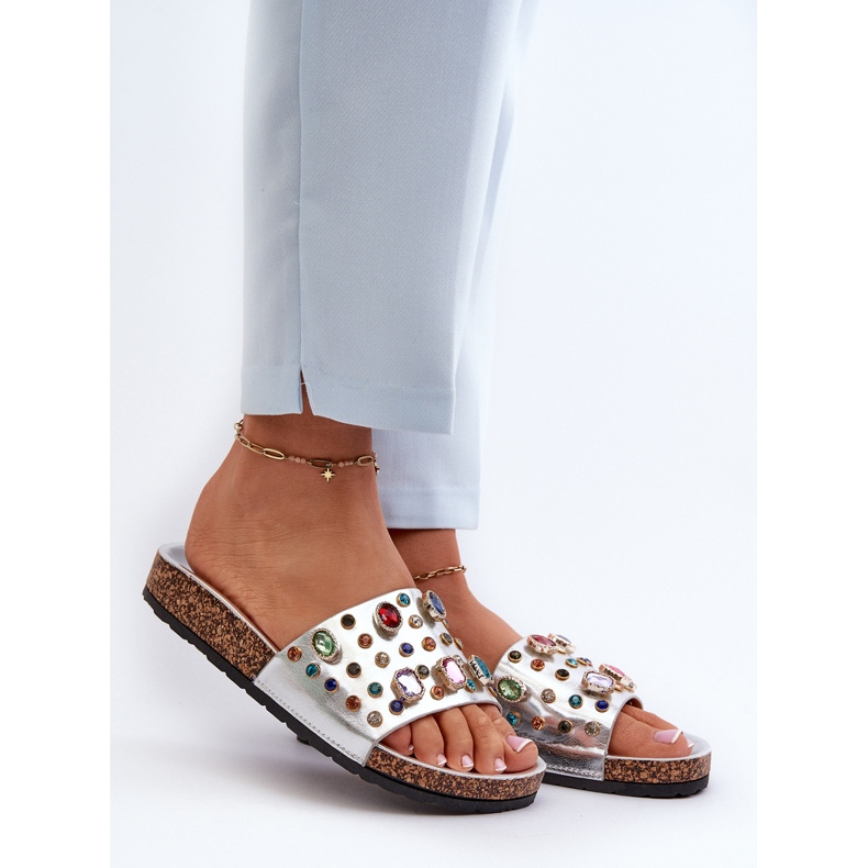 Chanclas de Mujer Con Adornos S.Barski MY122 Plata 1