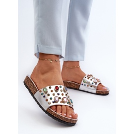 Chanclas de Mujer Con Adornos S.Barski MY122 Plata 2