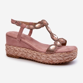 Sandalias Mujer Cuña Con Trenza S.Barski MY291 Rosa rosado 1