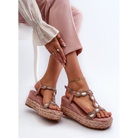 Sandalias Mujer Cuña Con Trenza S.Barski MY291 Rosa rosado 8