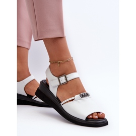 Sandalias Cuña Mujer Piel Vinceza 66624 Blanco 5
