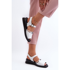 Sandalias Cuña Mujer Piel Vinceza 66624 Blanco 6