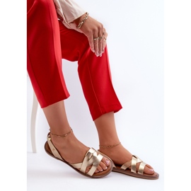 Sandalias Planas de Mujer Fabricadas en Piel Ecológica Vinceza 17347 Dorado 8