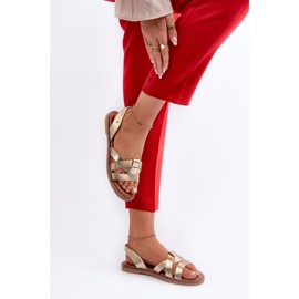 Sandalias Planas de Mujer Fabricadas en Piel Ecológica Vinceza 17347 Dorado 6