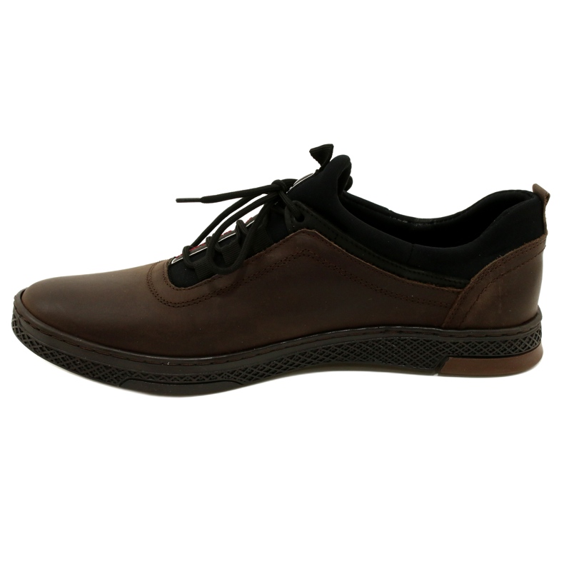 Polbut Zapatos casuales de cuero para hombre K24 marrón 3