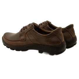 KOMODO Zapatos de cuero para hombre 853 marrón 5