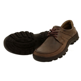 KOMODO Zapatos de cuero para hombre 853 marrón 4