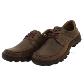KOMODO Zapatos de cuero para hombre 853 marrón 10