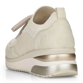 Deportivas mujer cómodas cuña beige Remonte D2406-60 2
