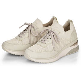 Deportivas mujer cómodas cuña beige Remonte D2406-60 5