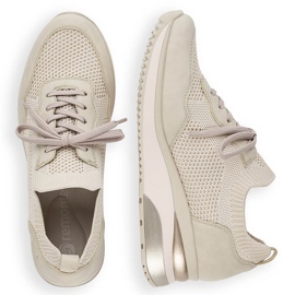 Deportivas mujer cómodas cuña beige Remonte D2406-60 7