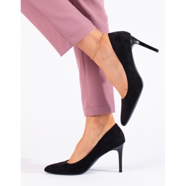 Zapatos de salón clásicos de ante negro de Sergio Leone 3