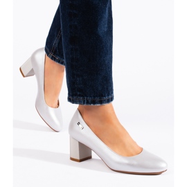 Zapatos de salón plateados de tacón para mujer de Sergio Leone plata 1