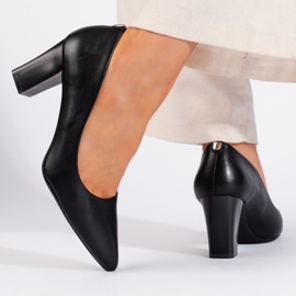 Zapatos de salón de tacón negros para mujer de Sergio Leone 3