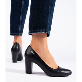 Zapatos de tacón de mujer negros de Sergio Leone 2