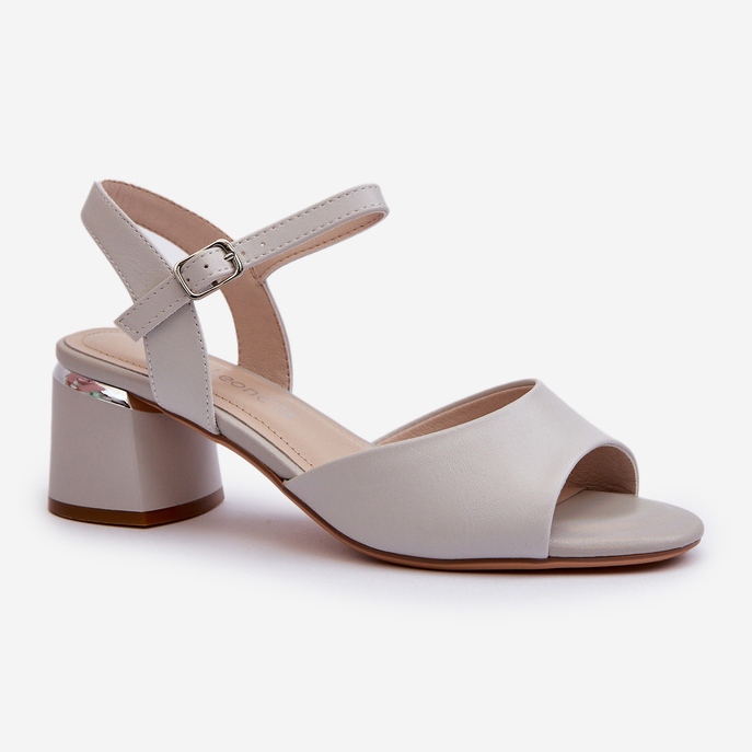 Sandalias Tacón Bajo Mujer Piel Ecológica Sergio Leone SK876 Gris 1