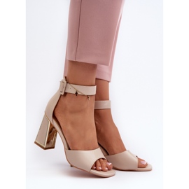 Sandalias Elegantes de Mujer con Tacón Alto Beige Rosazara 3