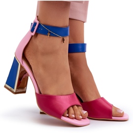 Sandalias Tacón Elegantes Mujer, Rosa Rosazara rosado 9
