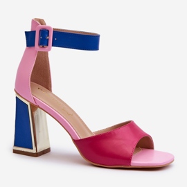 Sandalias Tacón Elegantes Mujer, Rosa Rosazara rosado 6