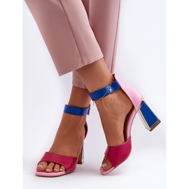 Sandalias Tacón Elegantes Mujer, Rosa Rosazara 2