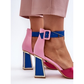 Sandalias Tacón Elegantes Mujer, Rosa Rosazara 1