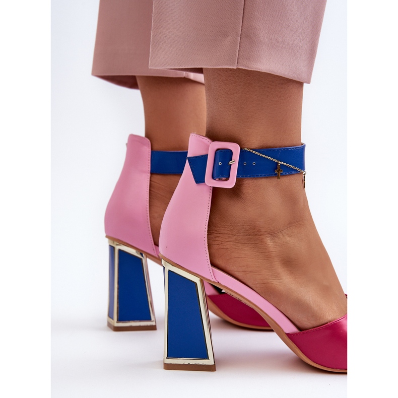 Sandalias Tacón Elegantes Mujer, Rosa Rosazara rosado 1