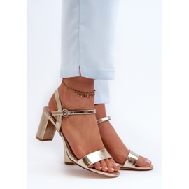 Sandalias de tacón Glindra doradas dorado 2