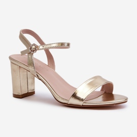 Sandalias de tacón Glindra doradas dorado 1