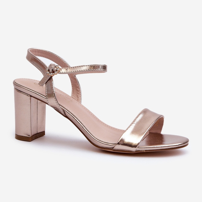 Sandalias de tacón alto Glindra color champán dorado 1 Sandalias de tacón alto Glindra color champán dorado 1