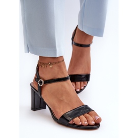 Sandalias de tacón alto Glindra negras negro 4