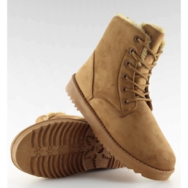 Botas de nieve de mujer con cordones marrón camel 7