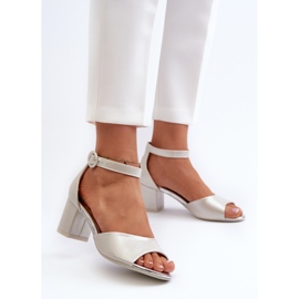 Vinceza 20100 Sandalias Tacón Piel Plata 3