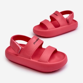 Sandalias ligeras de espuma con velcro ProWater PRO-24-05-02K Rosa rosado 4