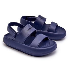 Sandalias ligeras de espuma con velcro ProWater PRO-24-05-01K Azul marino 6