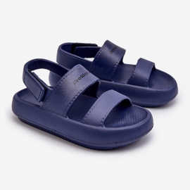 Sandalias ligeras de espuma con velcro ProWater PRO-24-05-01K Azul marino 5