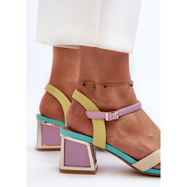 S.Barski Sandalias Tacón Mujer Pastel D&amp;A CR482 Beige 5
