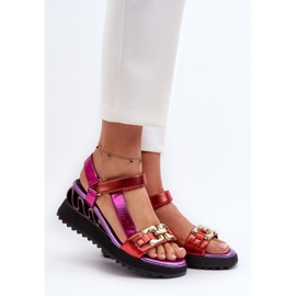 S.Barski Sandalias Cuña Mujer D&amp;A CR954 Morado violeta 8