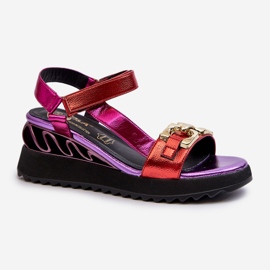 S.Barski Sandalias Cuña Mujer D&amp;A CR954 Morado violeta 7