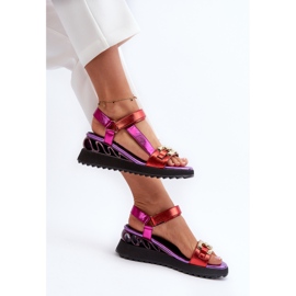 S.Barski Sandalias Cuña Mujer D&amp;A CR954 Morado violeta 13