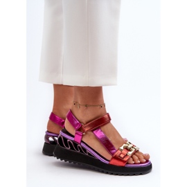 S.Barski Sandalias Cuña Mujer D&amp;A CR954 Morado violeta 11
