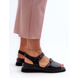 Sandalias Cuña Mujer Piel Vinceza 66624 Negro 5