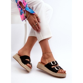 Chanclas de Mujer Con Ante Eco Trenzado Negro Zaloemi 6