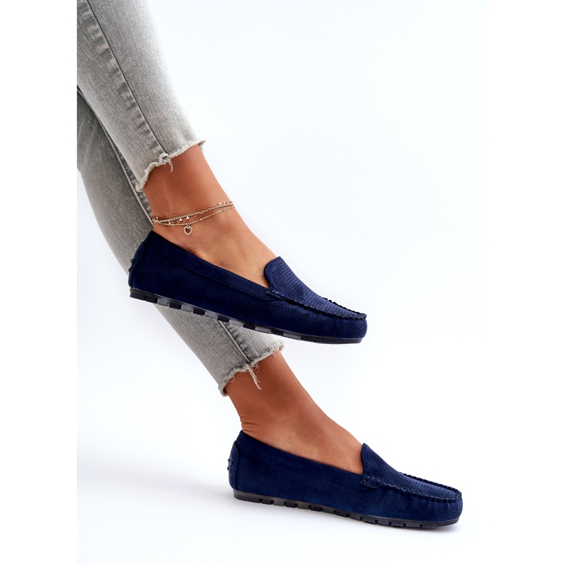 Evento Mocasines Mujer Ante Azul Marino Ranica 6